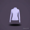 Custom-made pure cotton short T-shirt with a light purple long-sleeved zipper sports jacket advertisement shirt details Picture